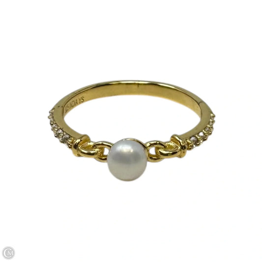 Pearl Chain Ring Sterling Silver, Size: 8