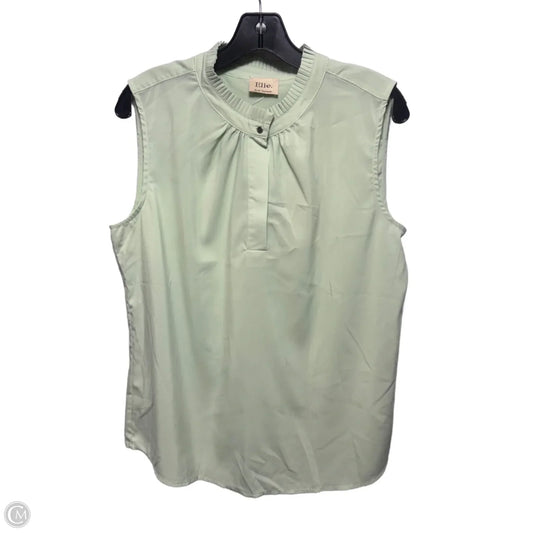 Top Sleeveless By Elie Tahari In Fog Green, Size: L