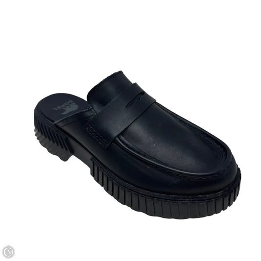 Loafer Mule Shoes Heels Platform By Sorel In Black, Size: 8