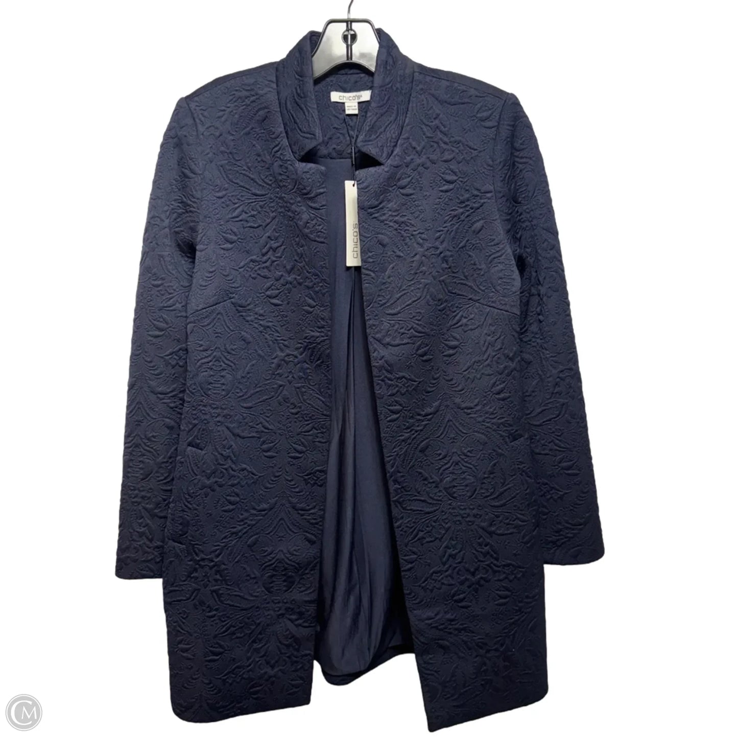 Textured Jacket Other By Chicos In Navy, Size: 4