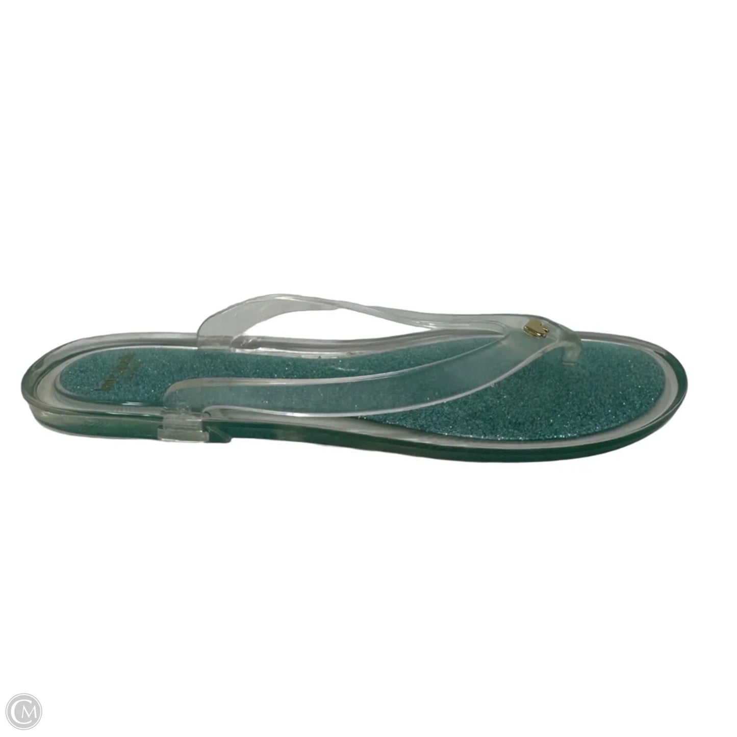 Glitter Jill Sparkle Flip Flop Sandals Designer By Kate Spade In Clear, Size: 7