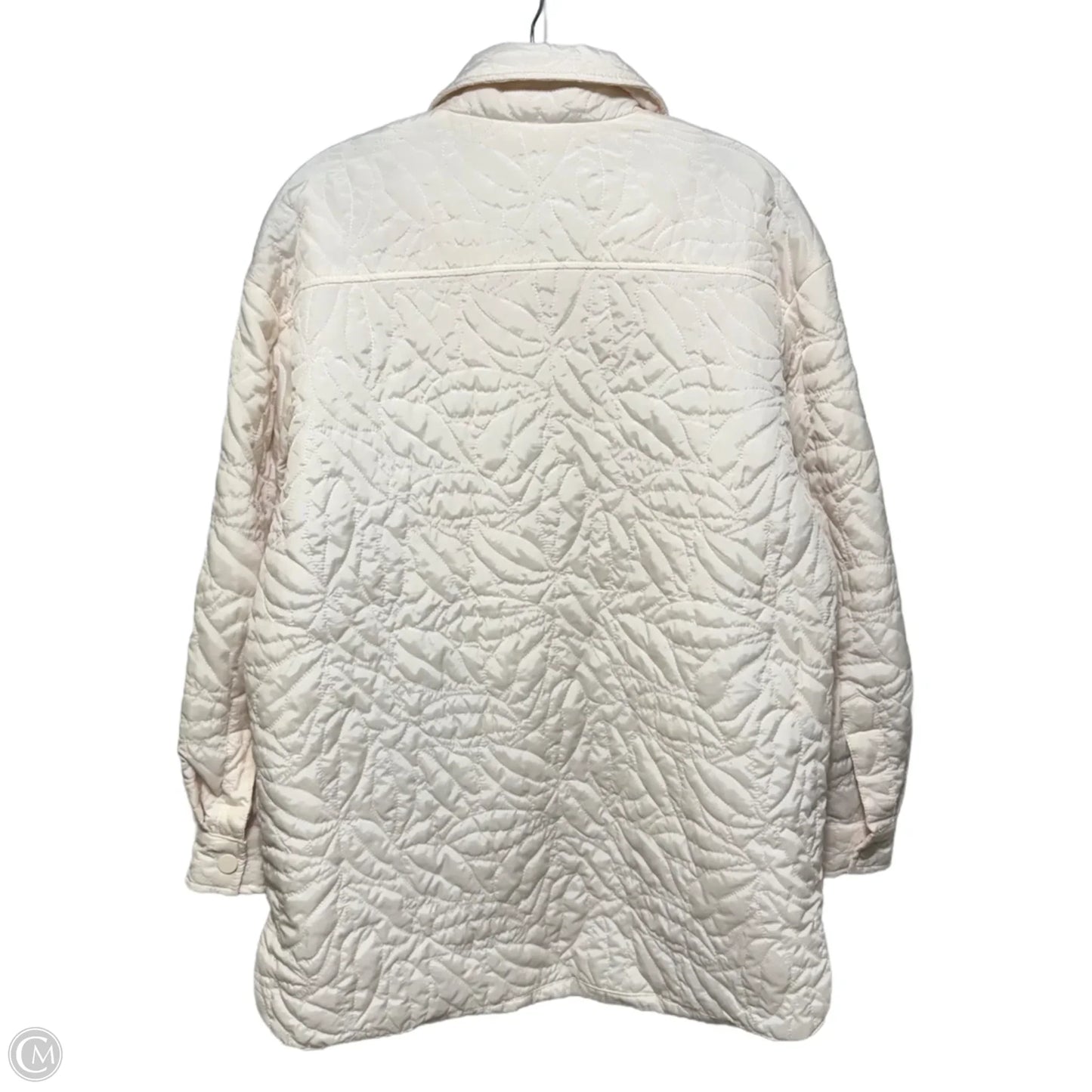 Coat Puffer & Quilted By Tribute In Cream, Size: S