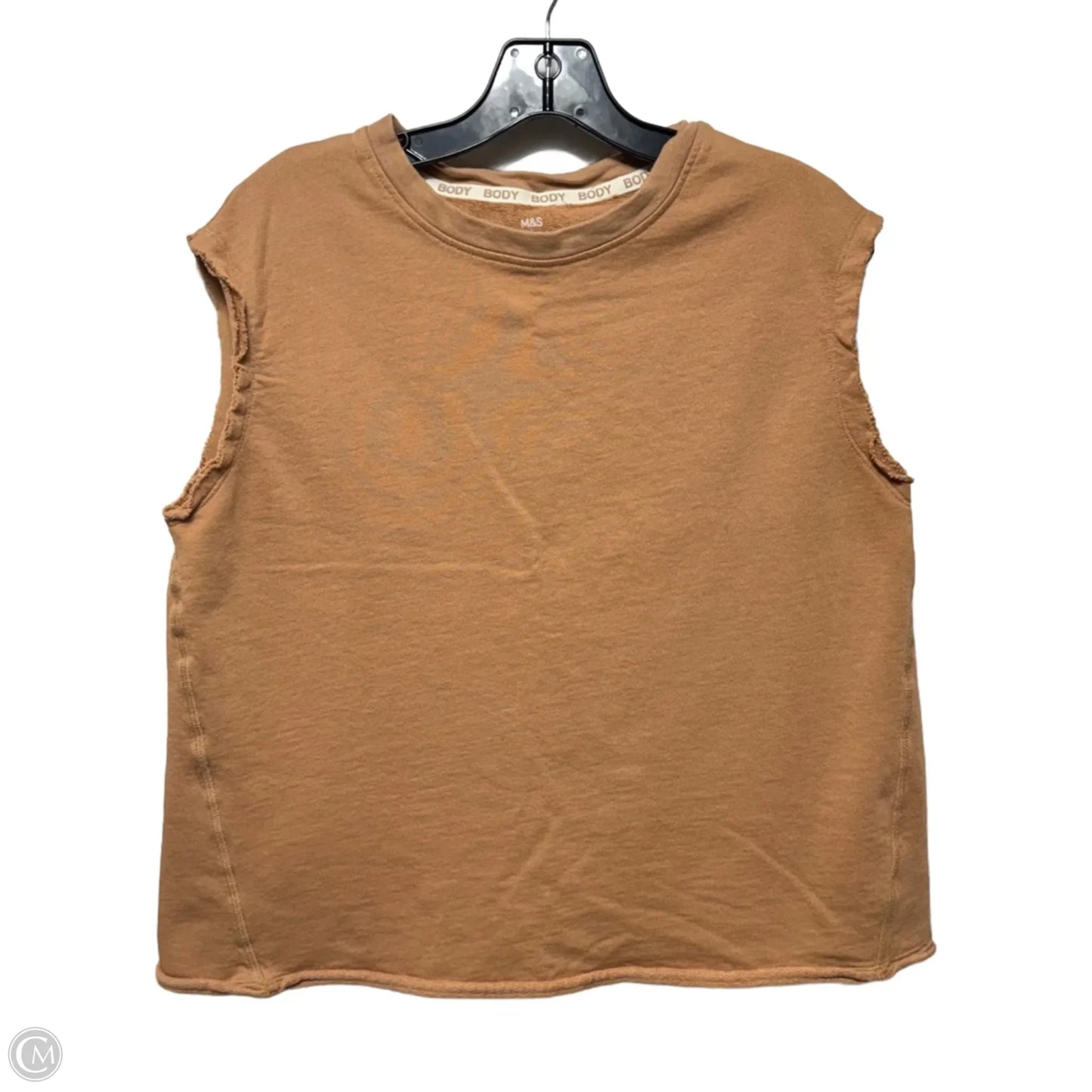 Top Sleeveless By M&S Body In Tan, Size: 12