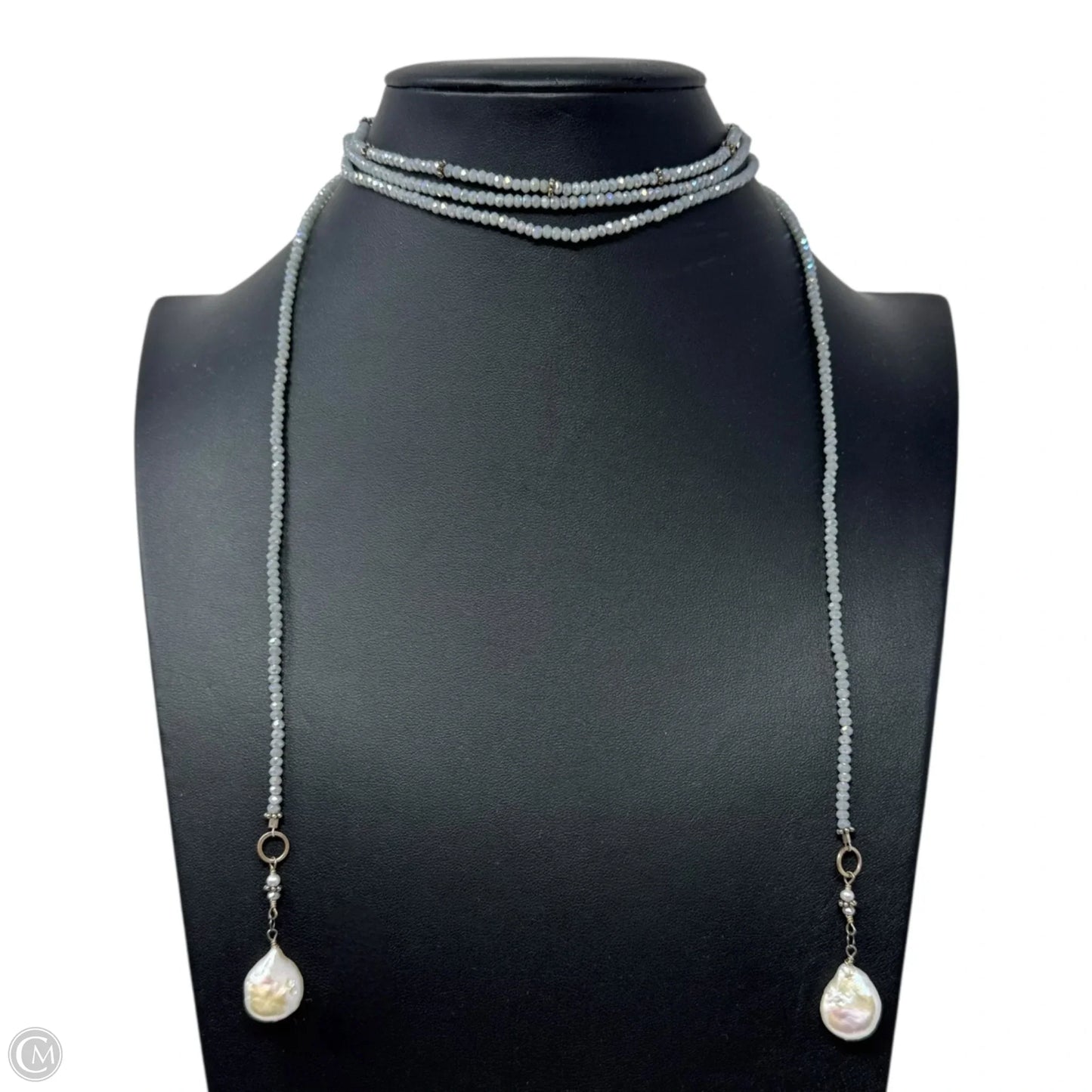 Small Iridescent Bead Wrap Necklace