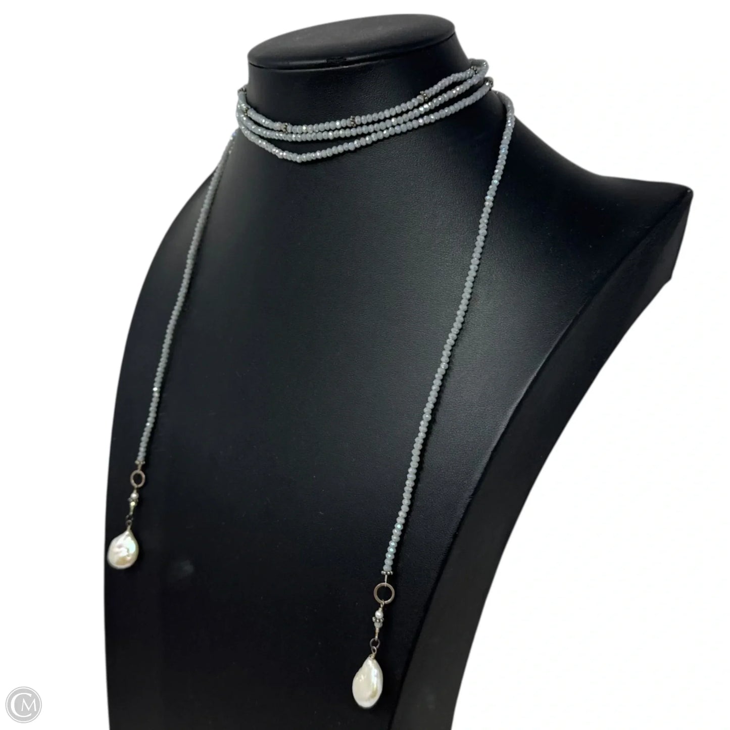 Small Iridescent Bead Wrap Necklace