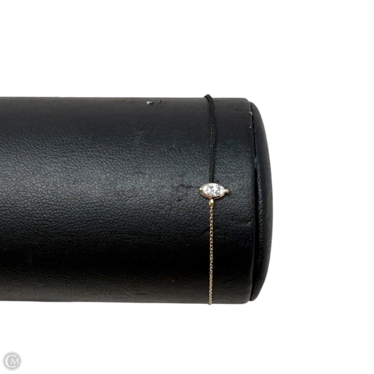 14k Fancy Marquis Diamond 0.15Ct Chain/Silk Cord Bracelet By 770 Fine Jewelry