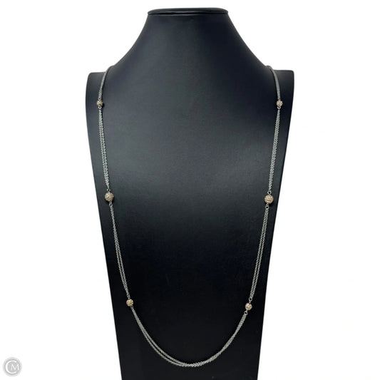 Gold Tone Diamanté Ball Necklace Long