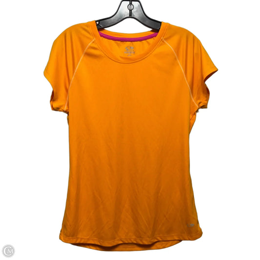 Athletic Top Short Sleeve By Champion In Orange, Size: L