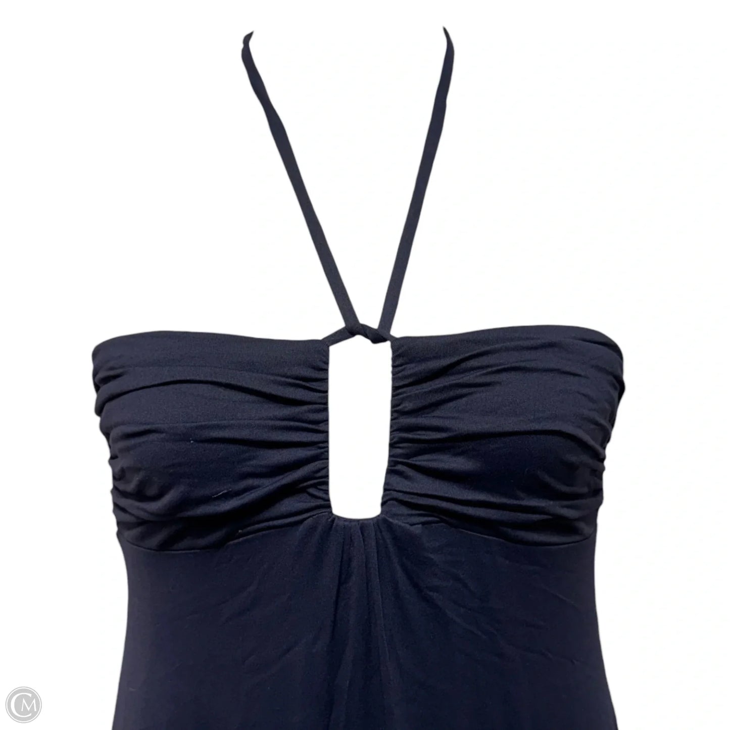 Keyhole String Maxi Halter Dress By Susana Monaco In Navy, Size: M