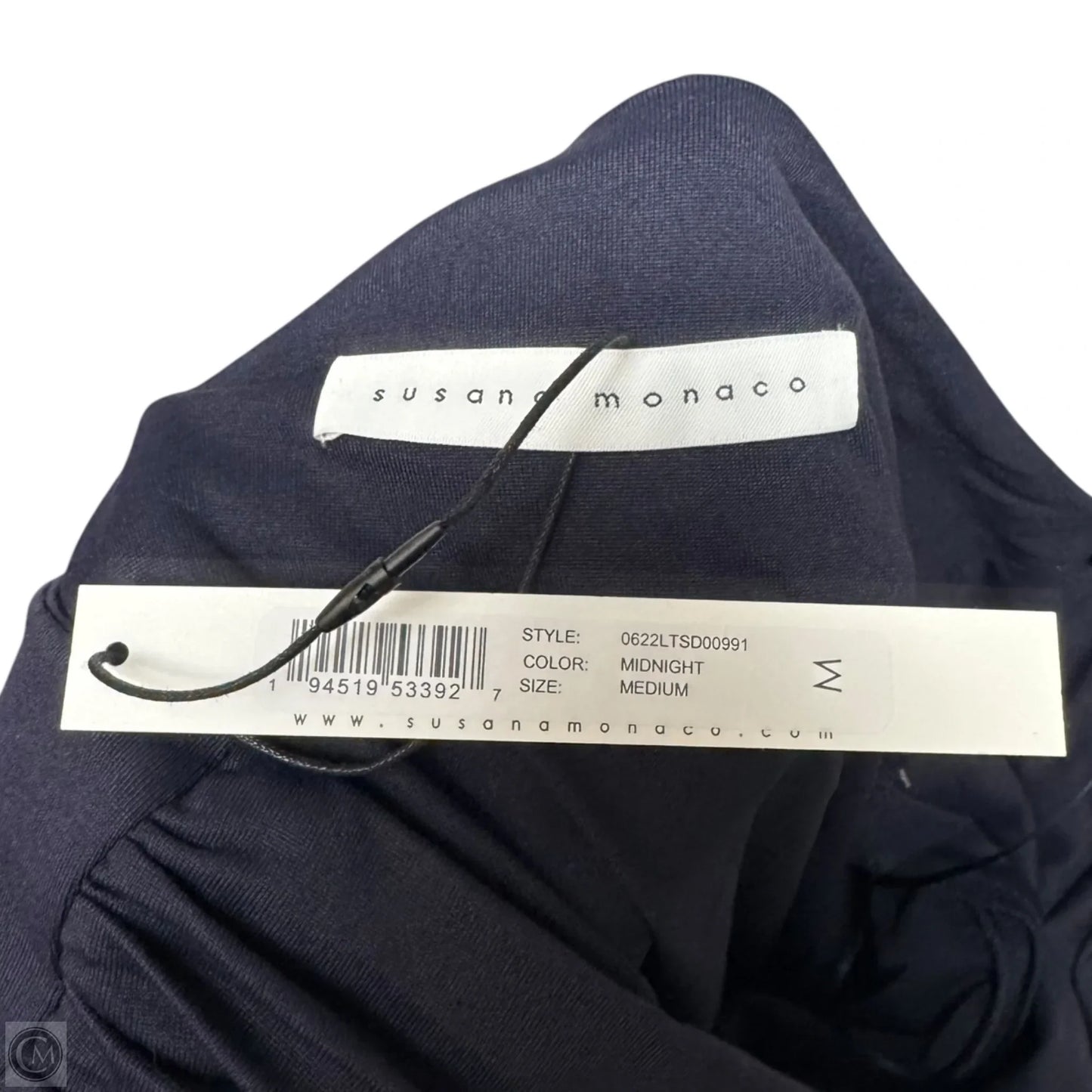 Keyhole String Maxi Halter Dress By Susana Monaco In Navy, Size: M