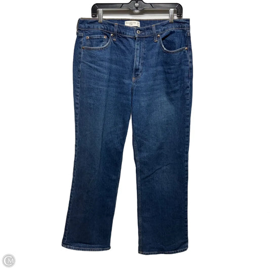 The Baggy Low Rise Jeans By Abercrombie And Fitch In Blue Denim, Size: 10/30