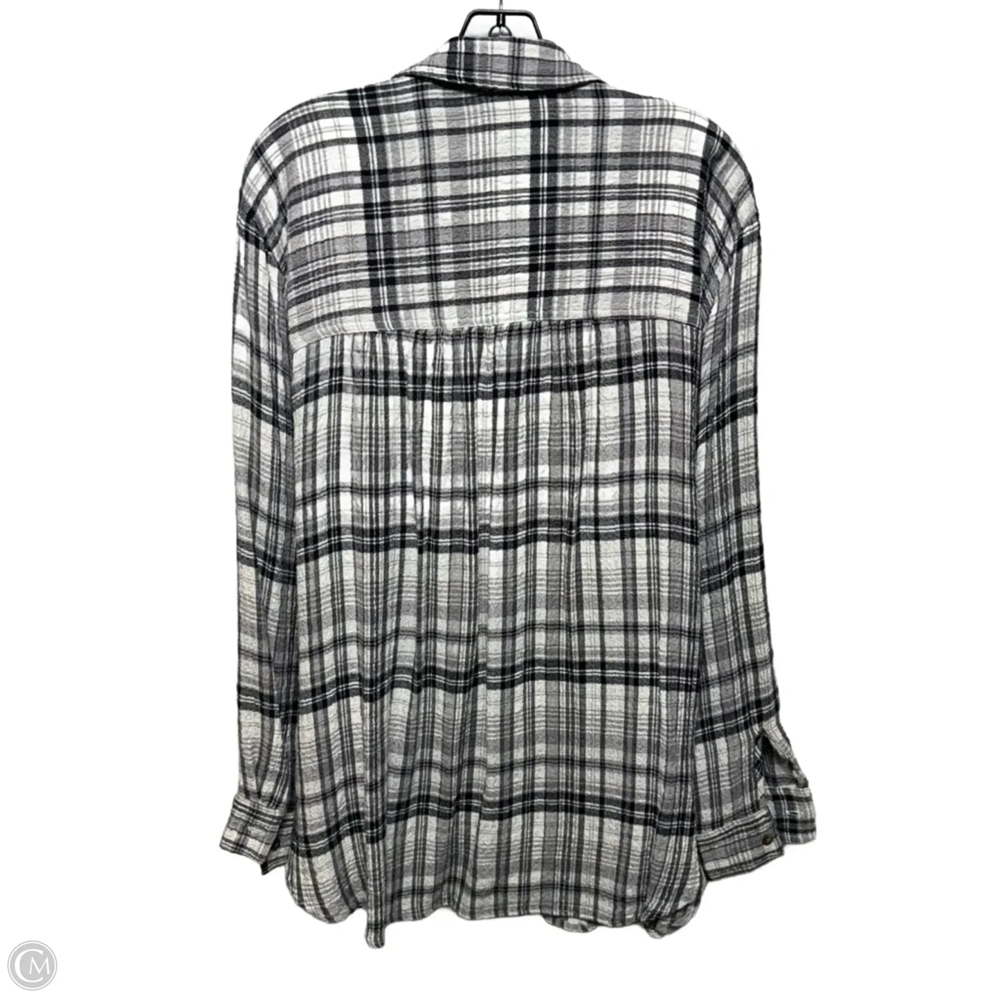 Top Long Sleeve By Pilcro In Plaid Pattern, Size: L