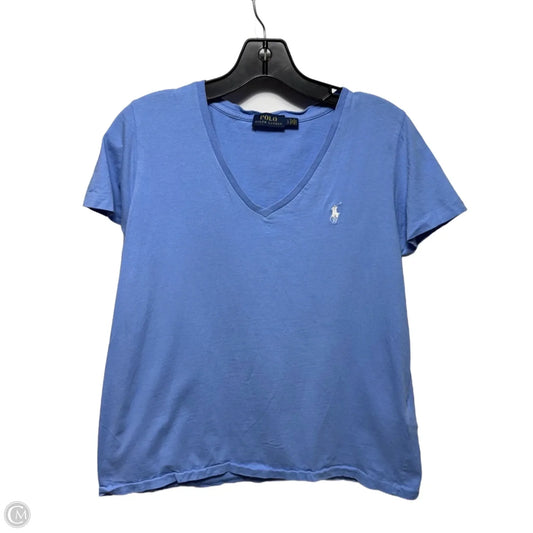 Top Short Sleeve By Polo Ralph Lauren In Blue, Size: L
