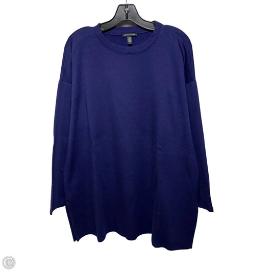 Tunic Long Sleeve By Eileen Fisher In Purple, Size: L