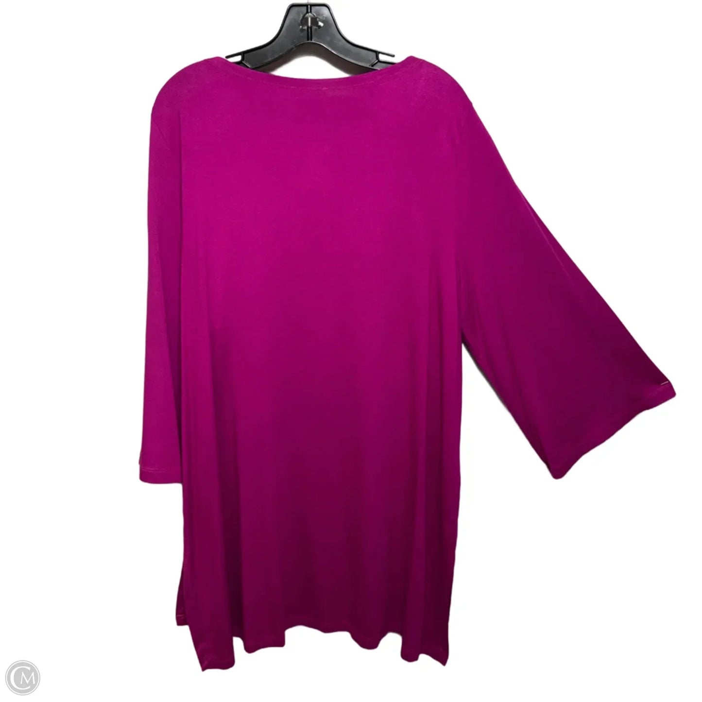 Top 3/4 Sleeve By Eileen Fisher In Pink, Size: Xl