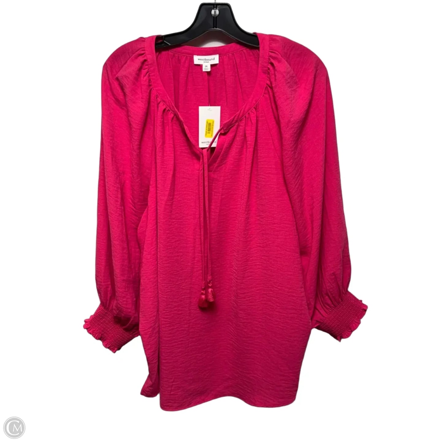 Top Long Sleeve By West Bound In Pink, Size: 2x