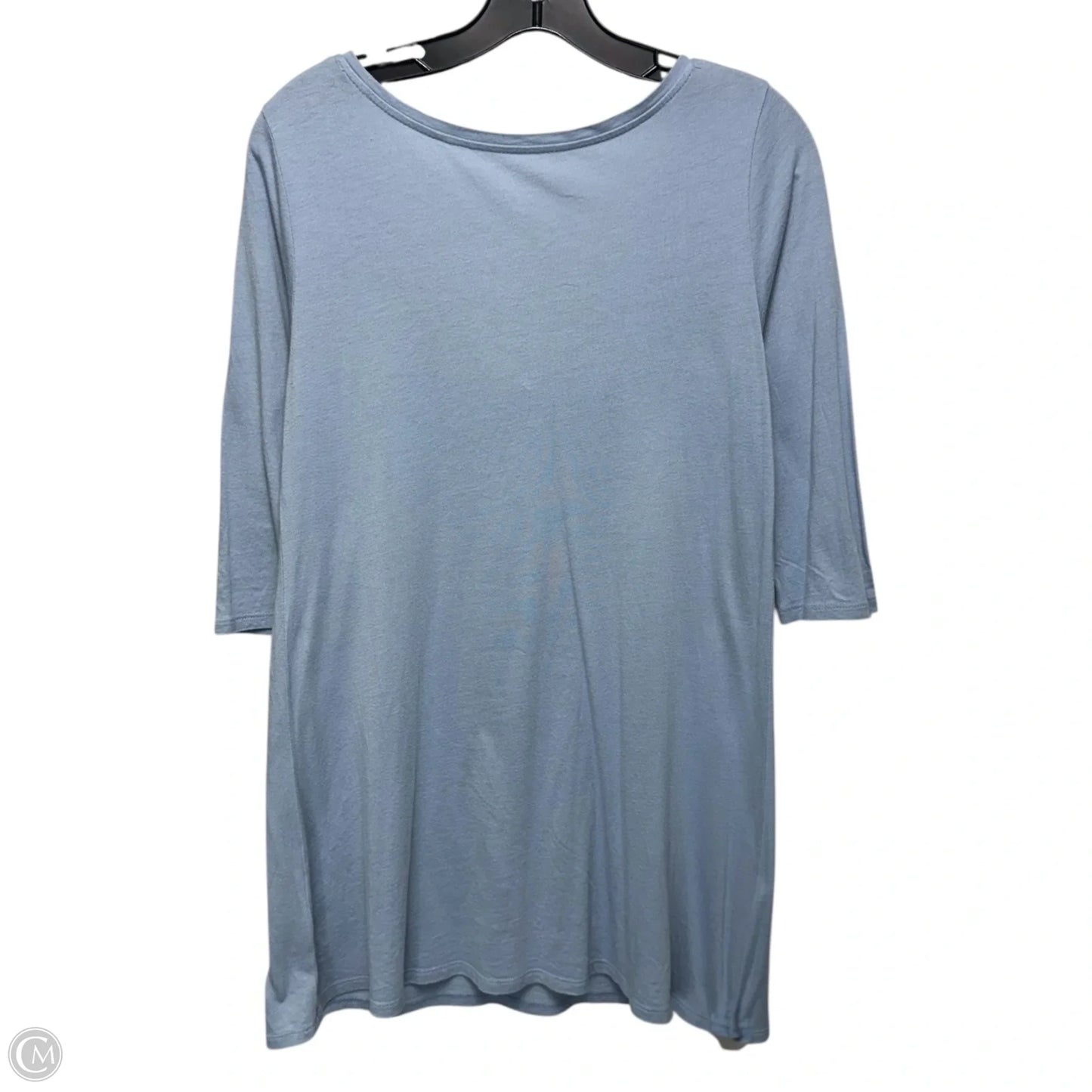 Ballet-Sleeve Tunic Top 3/4 Sleeve Basic By J Jill In Baby Blue, Size: M