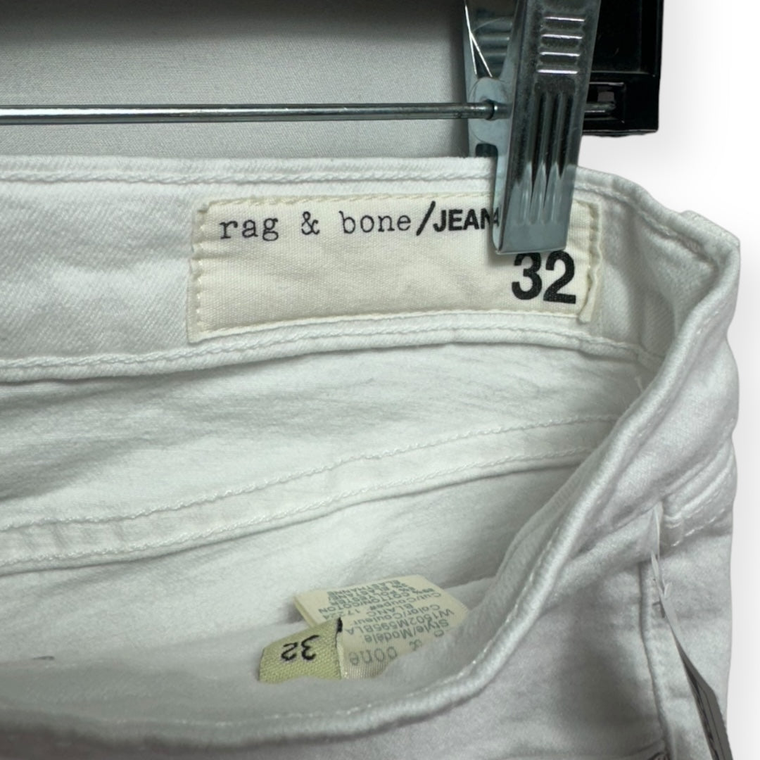 Cate Skinny Jeans Designer Rag & Bones Jeans In White, Size 14/32