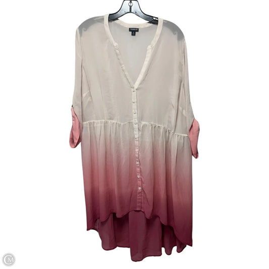 Tunic Short Sleeve By Torrid In Ombre Print, Size: 3x