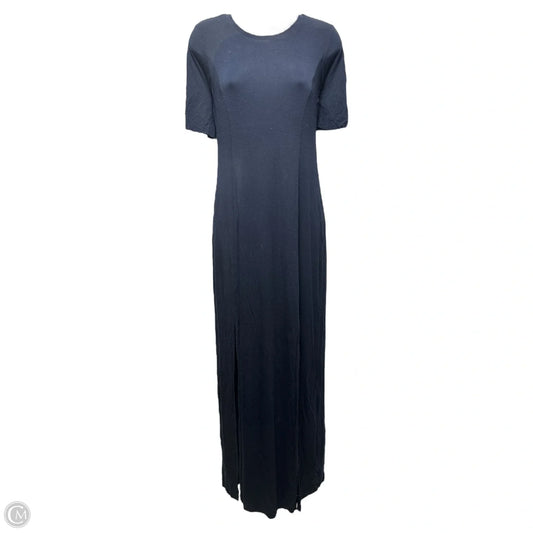Double Front Slit T Shirt Dress Casual Maxi By Bailey 44 In Navy, Size: S