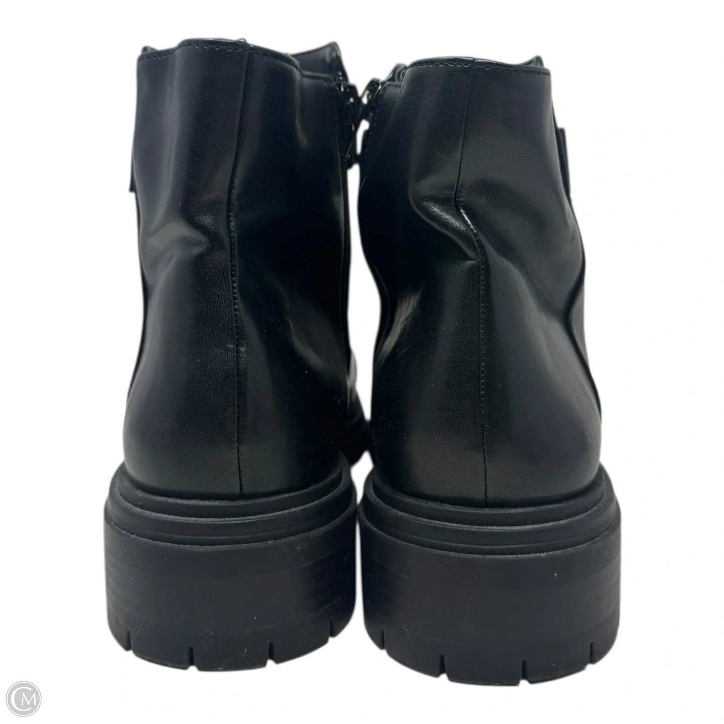 Basia Chain Boots Ankle Heels By Inc In Black & Gold, Size: 9.5