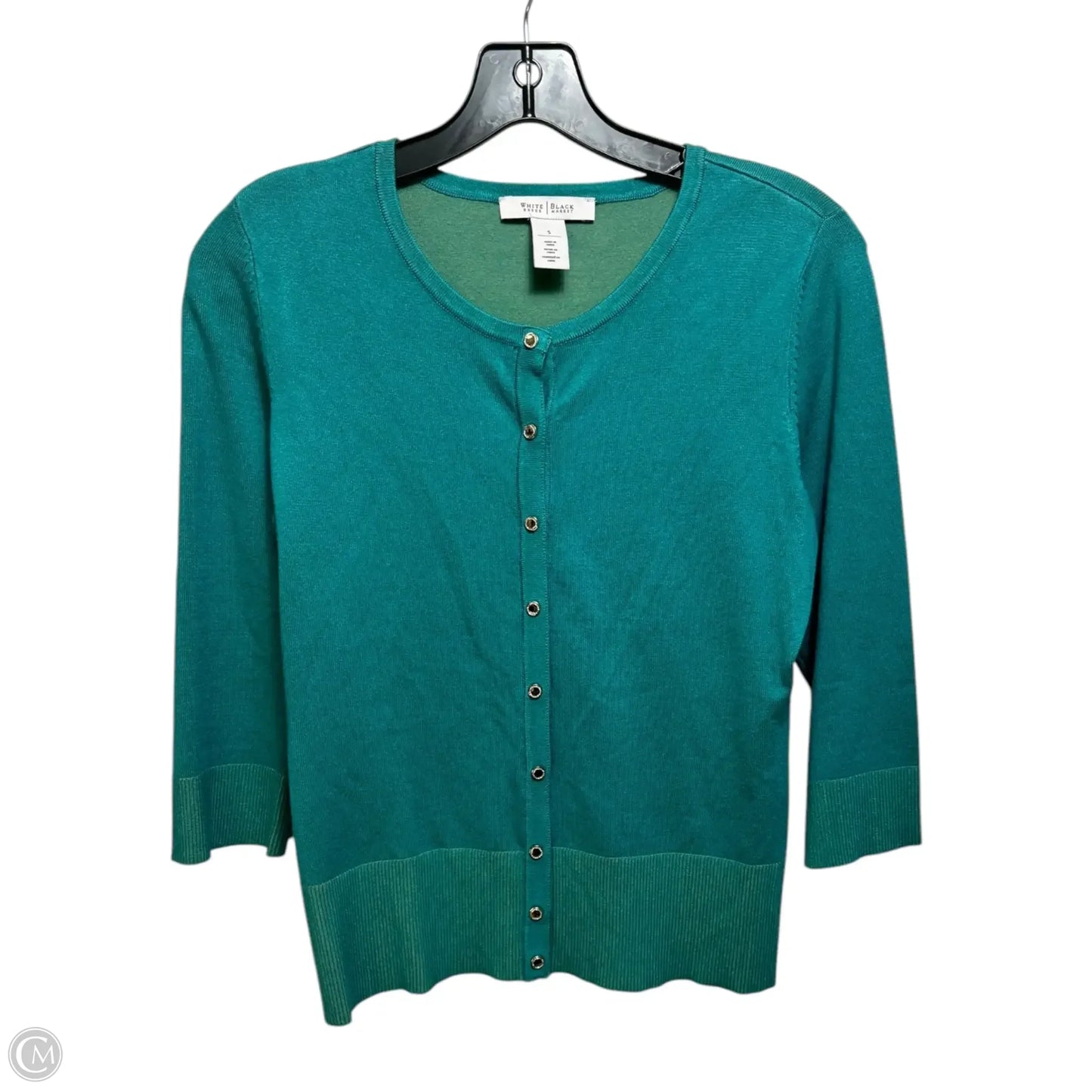 Sweater Cardigan By White House Black Market In Teal, Size: S