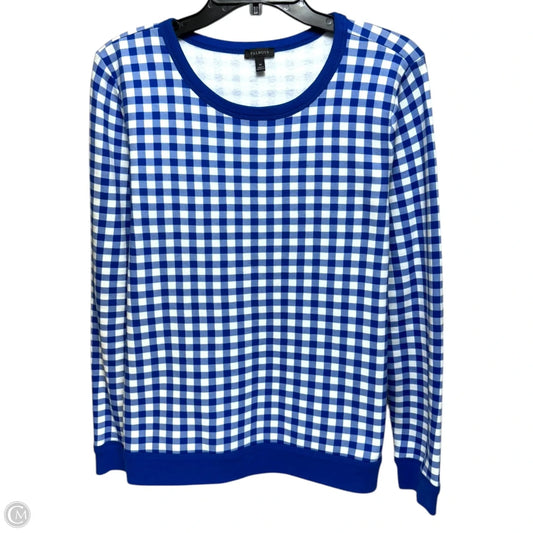Top Long Sleeve By Talbots In Checkered Pattern, Size: M