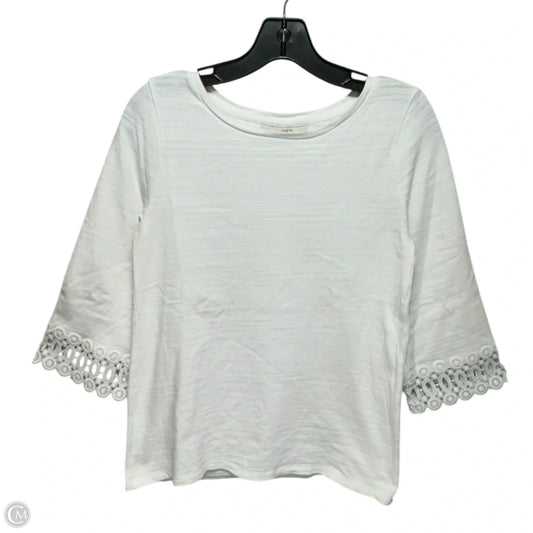 Top Long Sleeve By Loft In White, Size: Xs