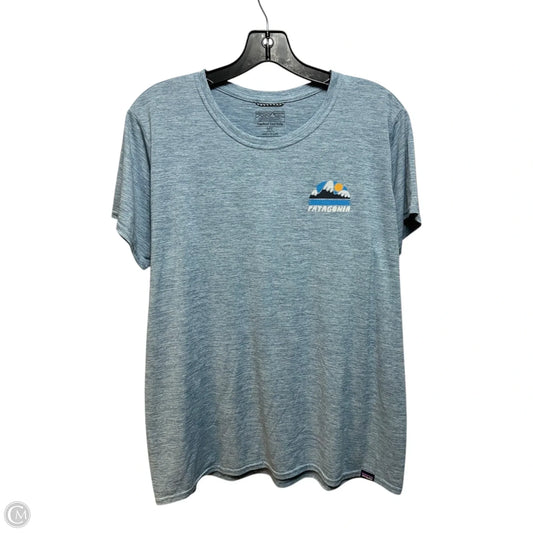 Athletic Top Short Sleeve By Patagonia In Blue, Size: Xl