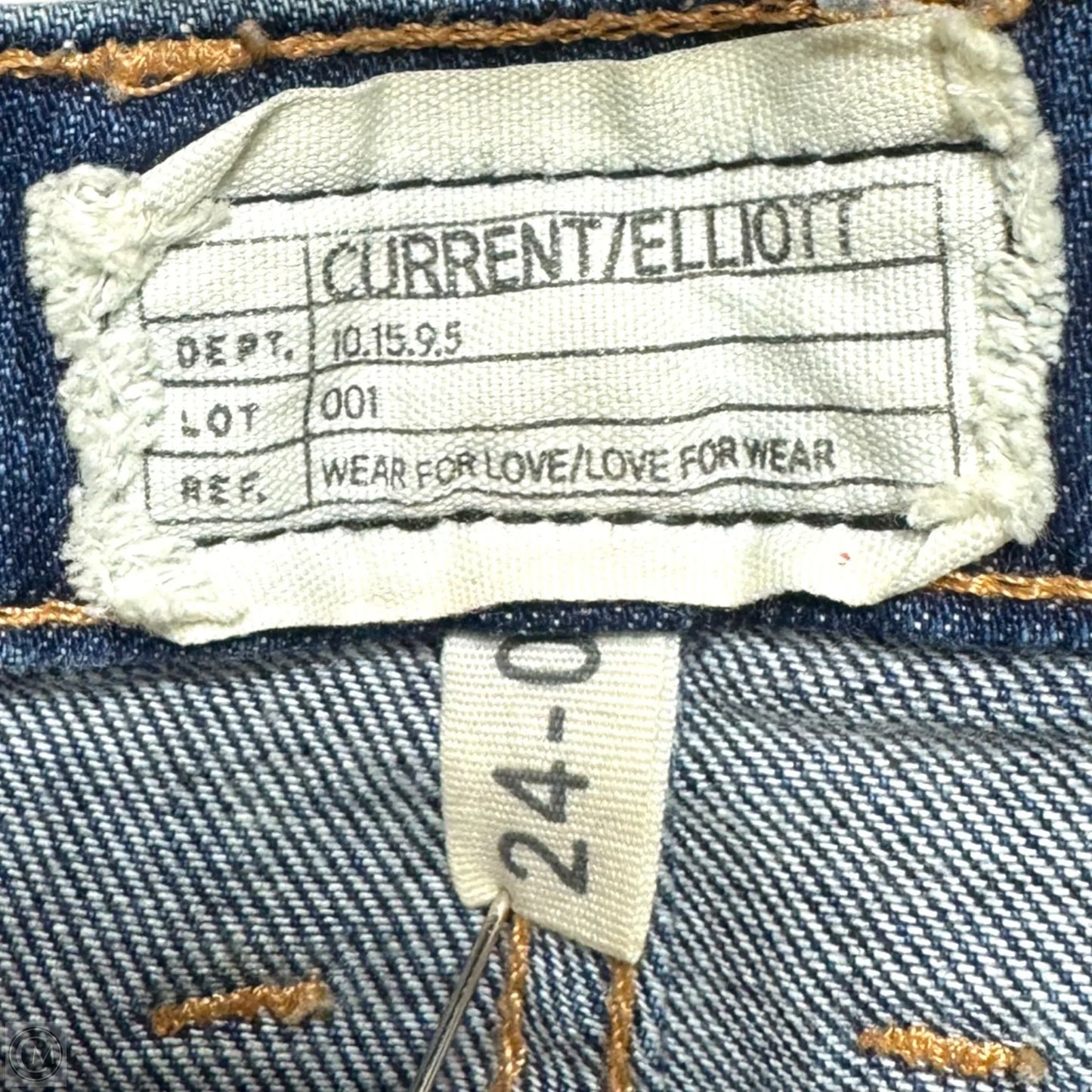 Jeans Boyfriend By Current Elliott In Blue Denim, Size: 0