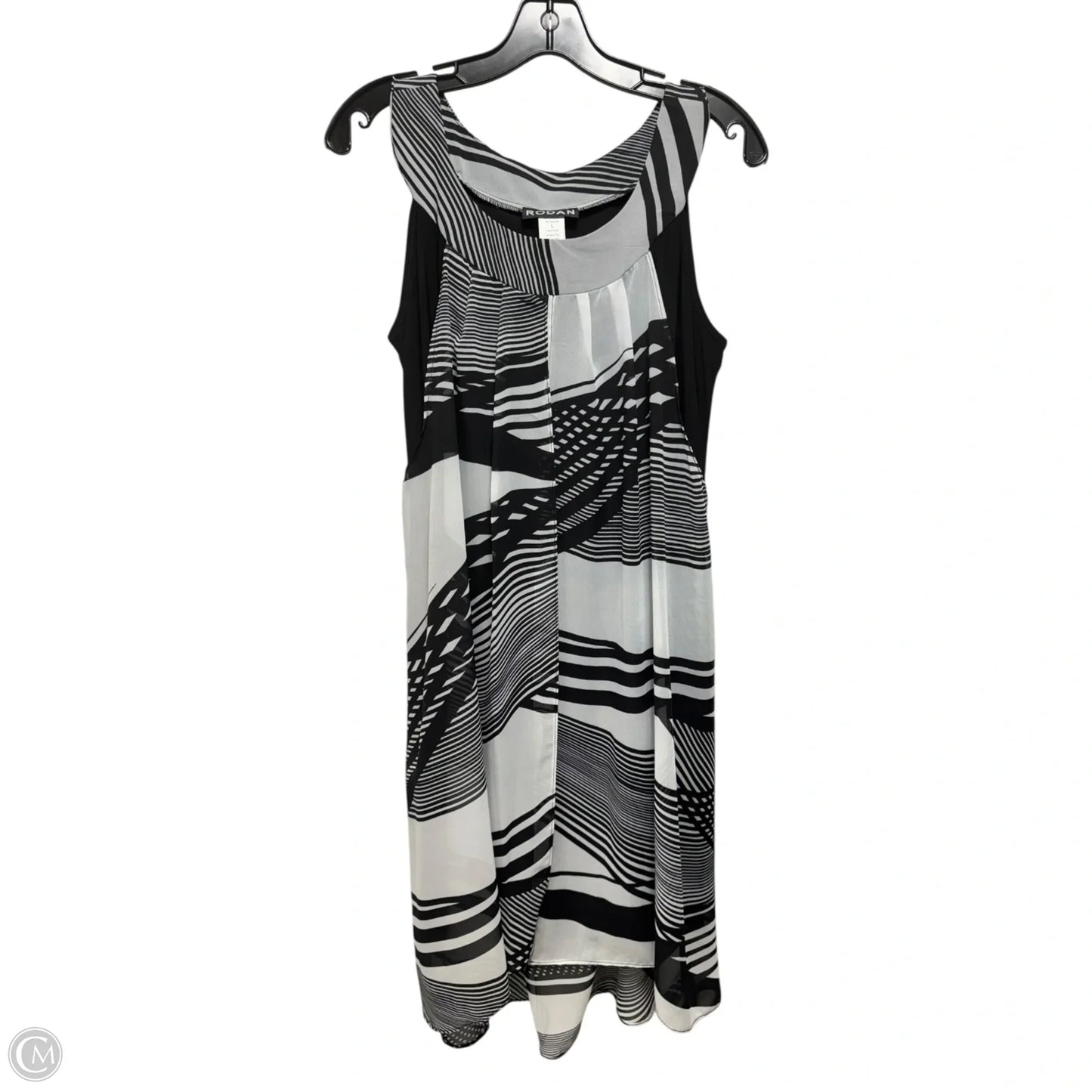 Dress Casual Short By Rodan In Black & White, Size: L