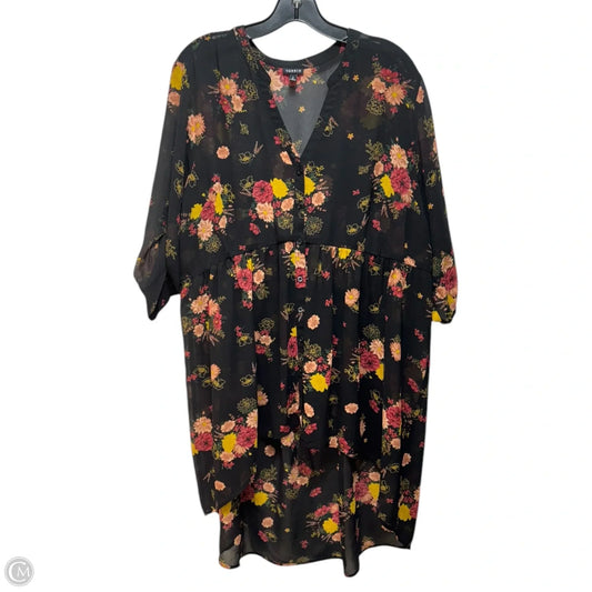 Lexie Chiffon Babydoll Tunic By Torrid In Floral Print, Size: 2X