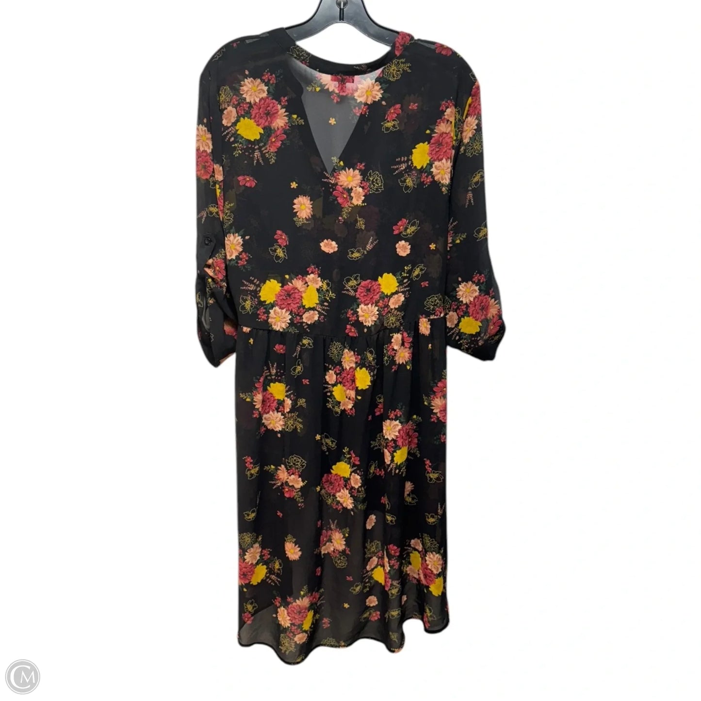 Lexie Chiffon Babydoll Tunic By Torrid In Floral Print, Size: 2X