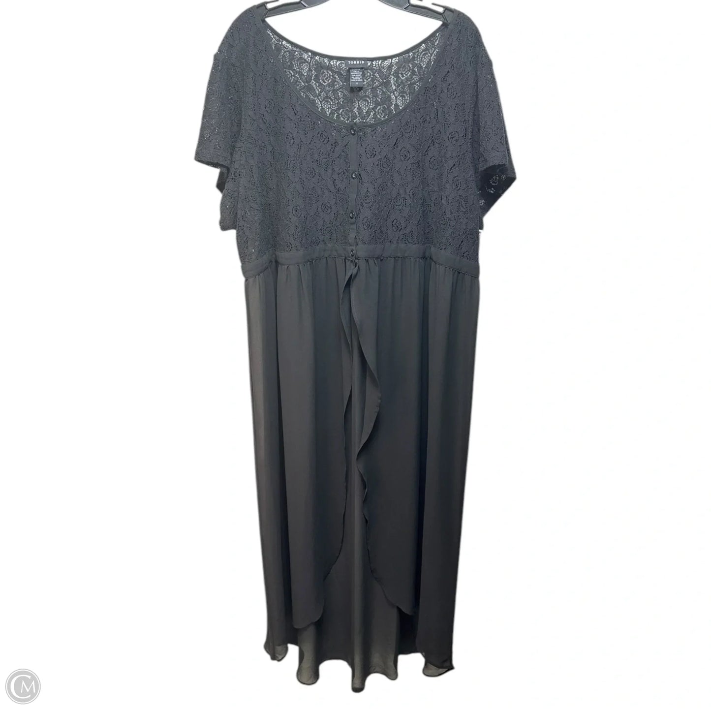 Lace Chiffon Maxi Top By Torrid In Black, Size: 4X