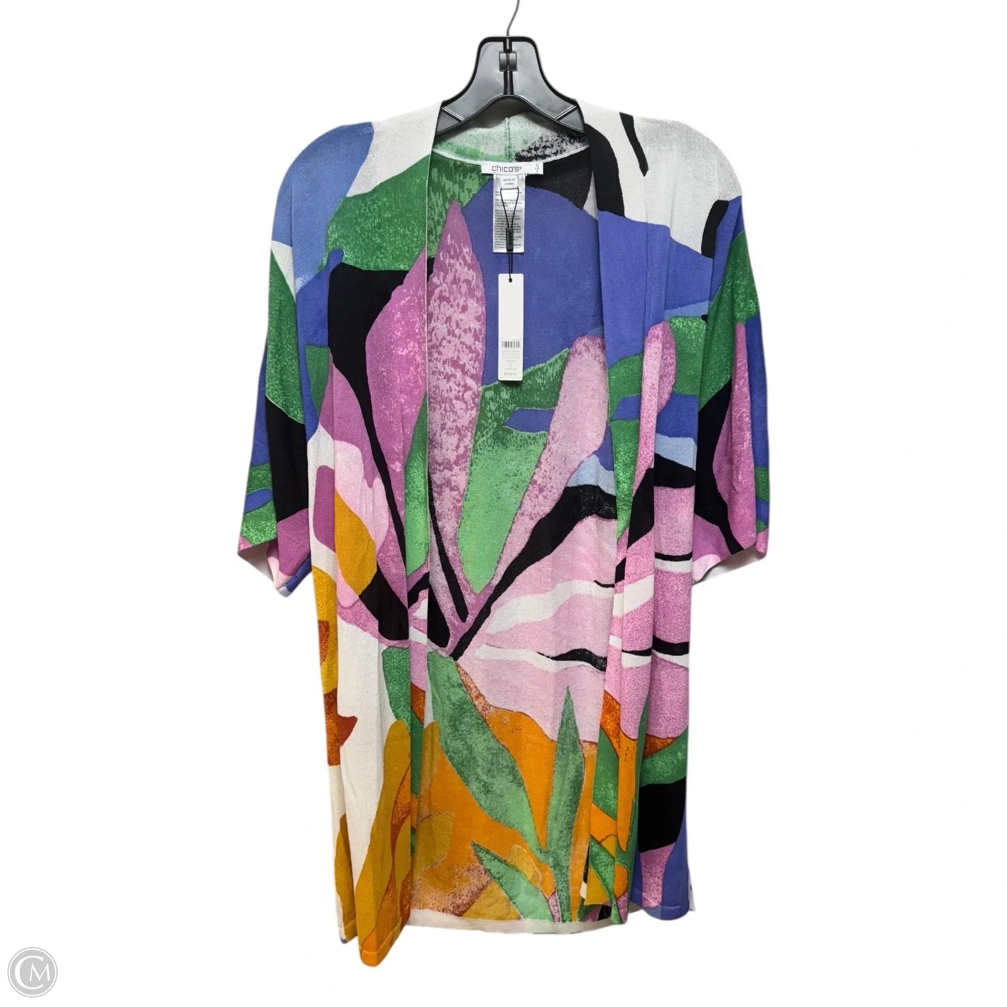 Sweater Cardigan By Chicos In Multi-colored, Size: S