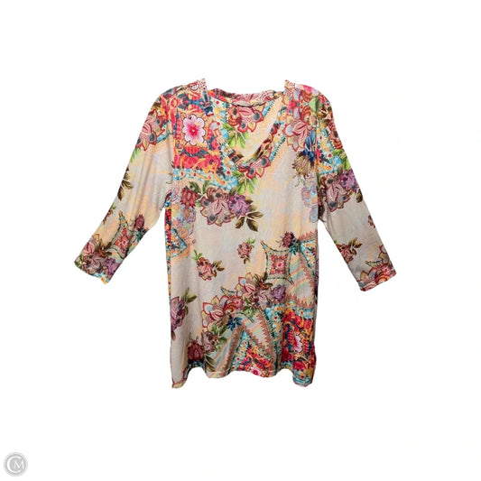 Tunic Long Sleeve By Soft Surroundings In Multi-colored, Size: Large