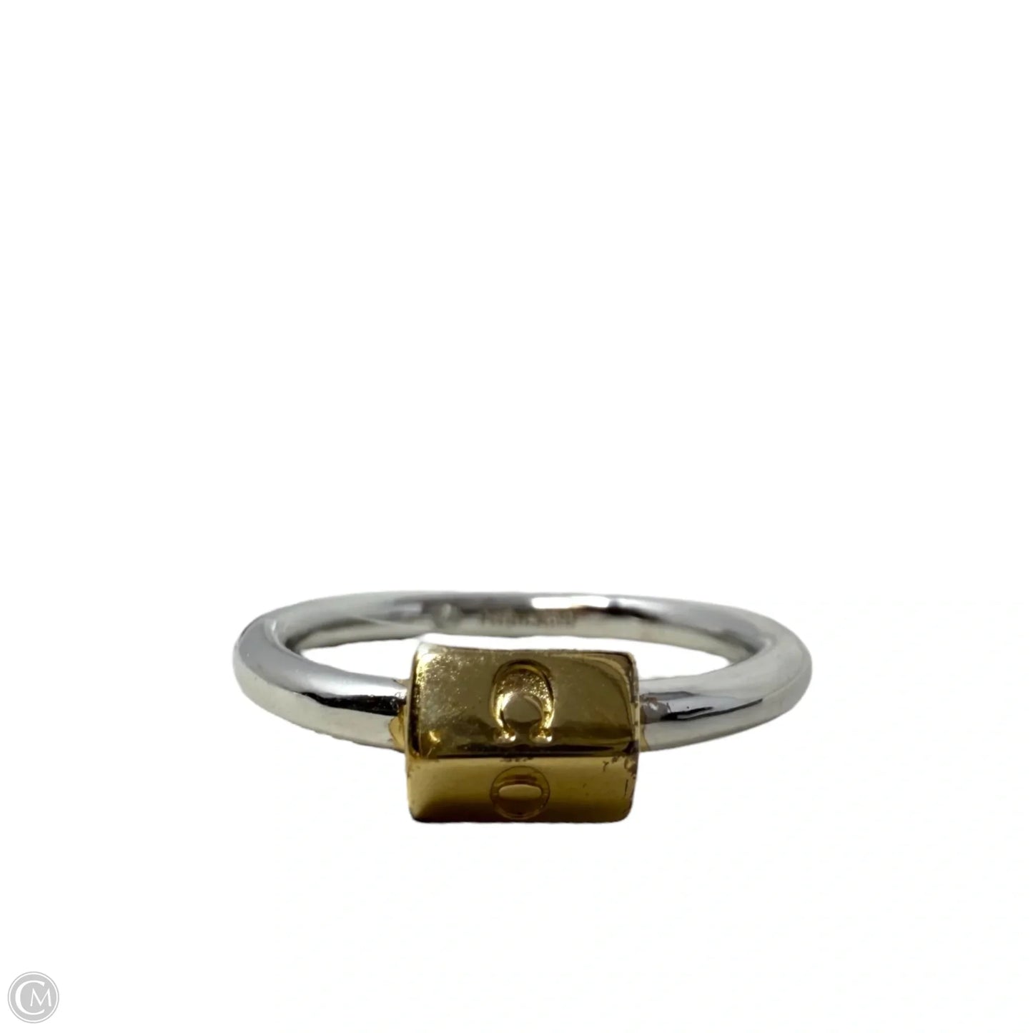Carabiner Stack Ring Designer By Coach, Size: 7