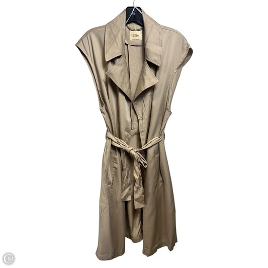 Belted Trench Vest By Elie Tahari In Beige, Size: M