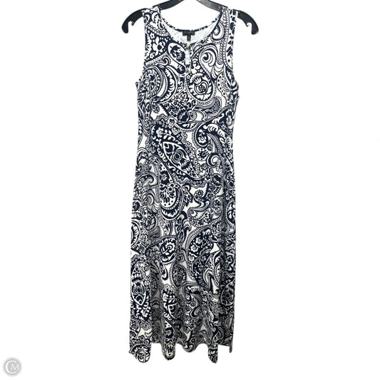 Dress Casual Maxi By Talbots In Navy & White, Size: Sp
