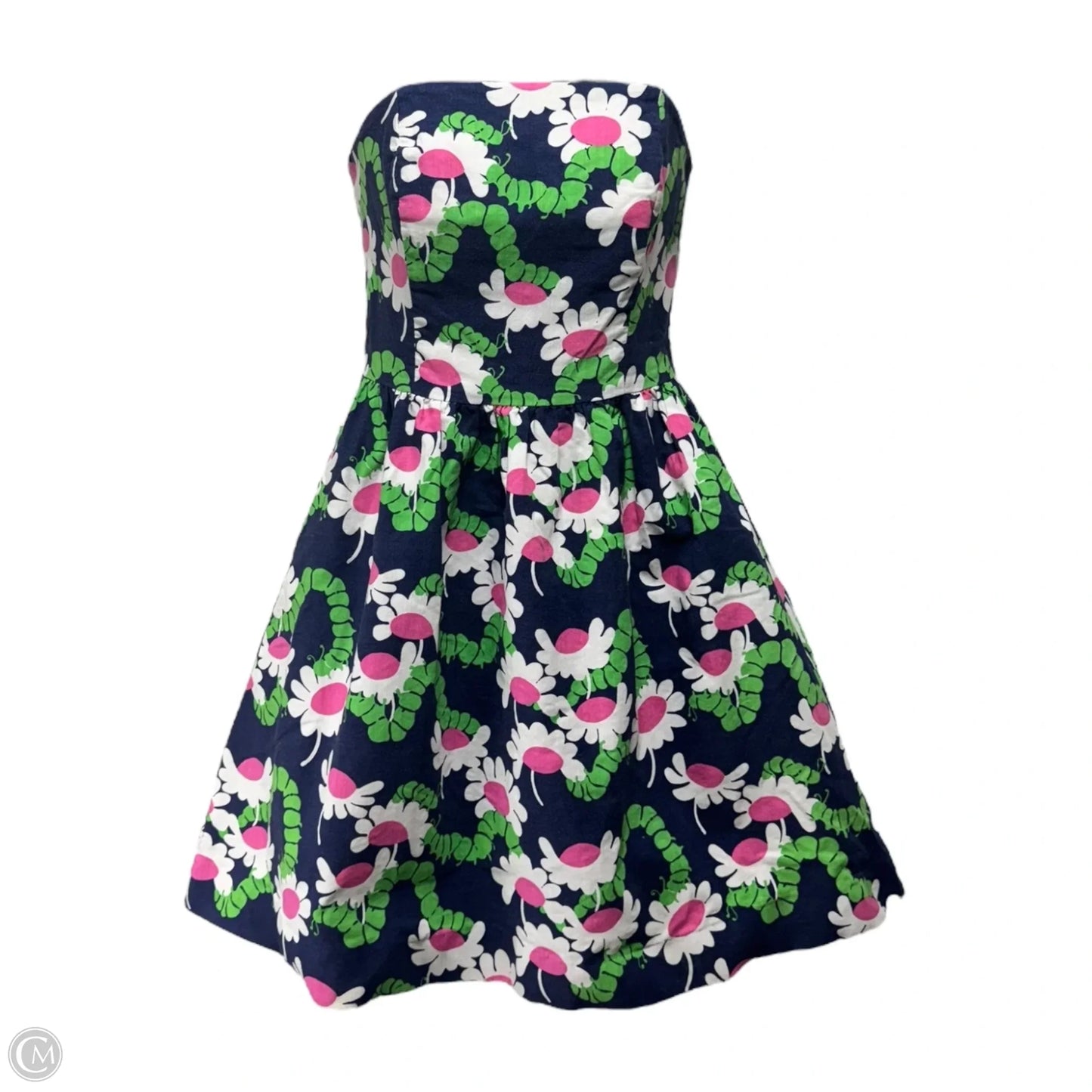 Lottie Dress Designer By Lilly Pulitzer In Bright Navy Yum Yum Floral Vintage Slub, Size: 0