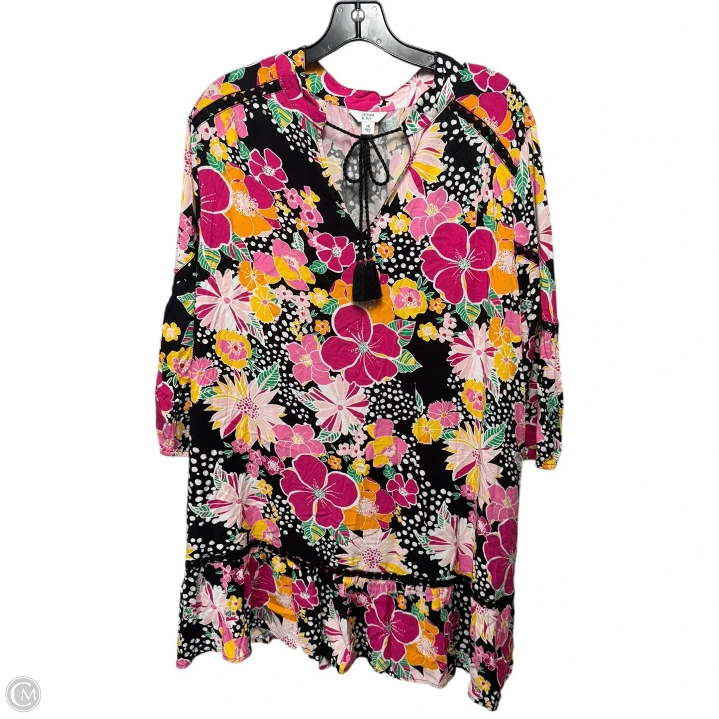 Dress Casual Short By Crown And Ivy In Floral Print, Size: 1x