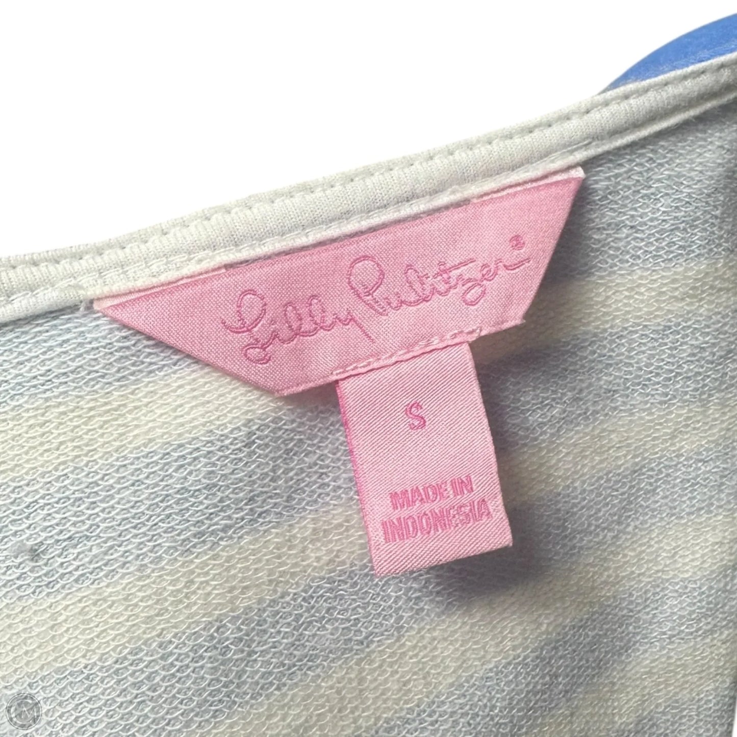 Lena Dress Designer By Lilly Pulitzer In Lapis Blue Tiki Stripe Size: S