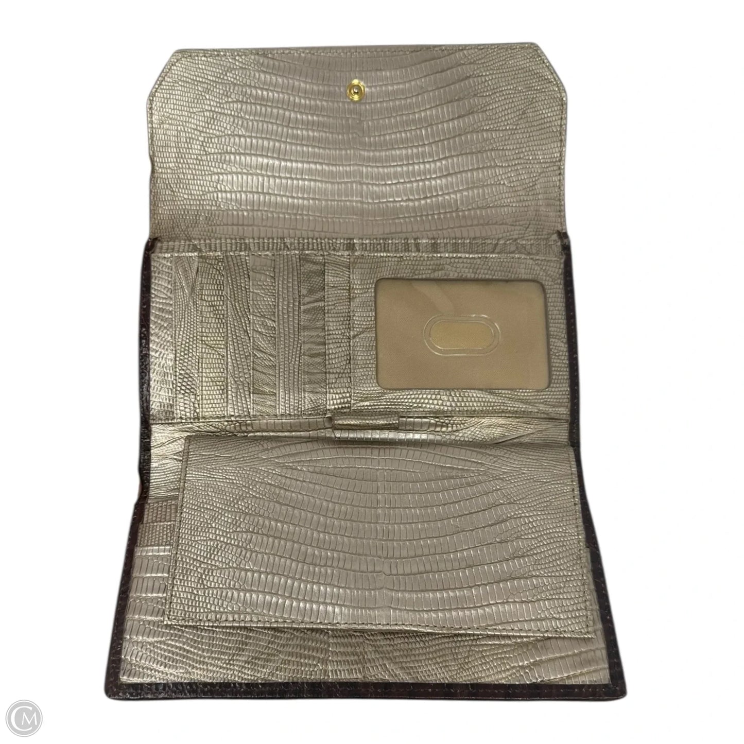 Soft Checkbook Wallet Crème Rhodes Designer By Brahmin, Size: Large