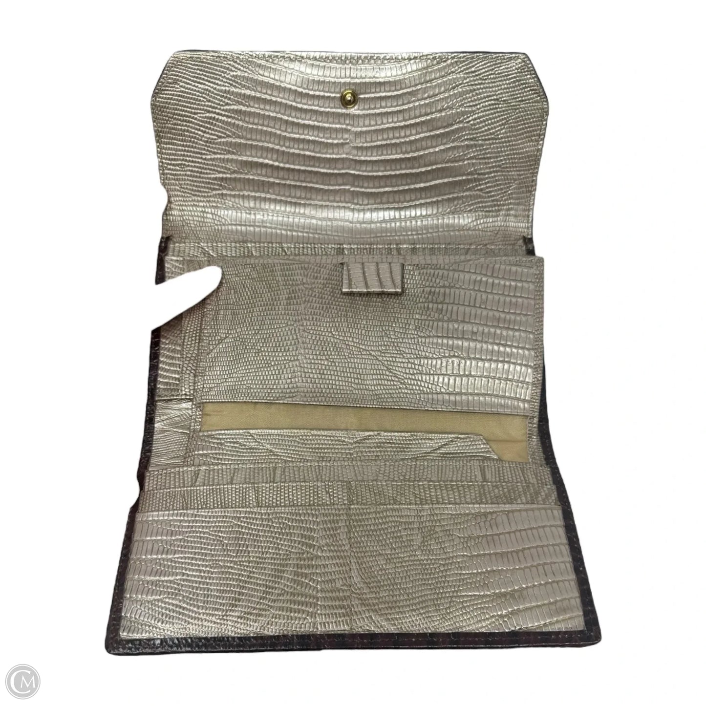 Soft Checkbook Wallet Crème Rhodes Designer By Brahmin, Size: Large