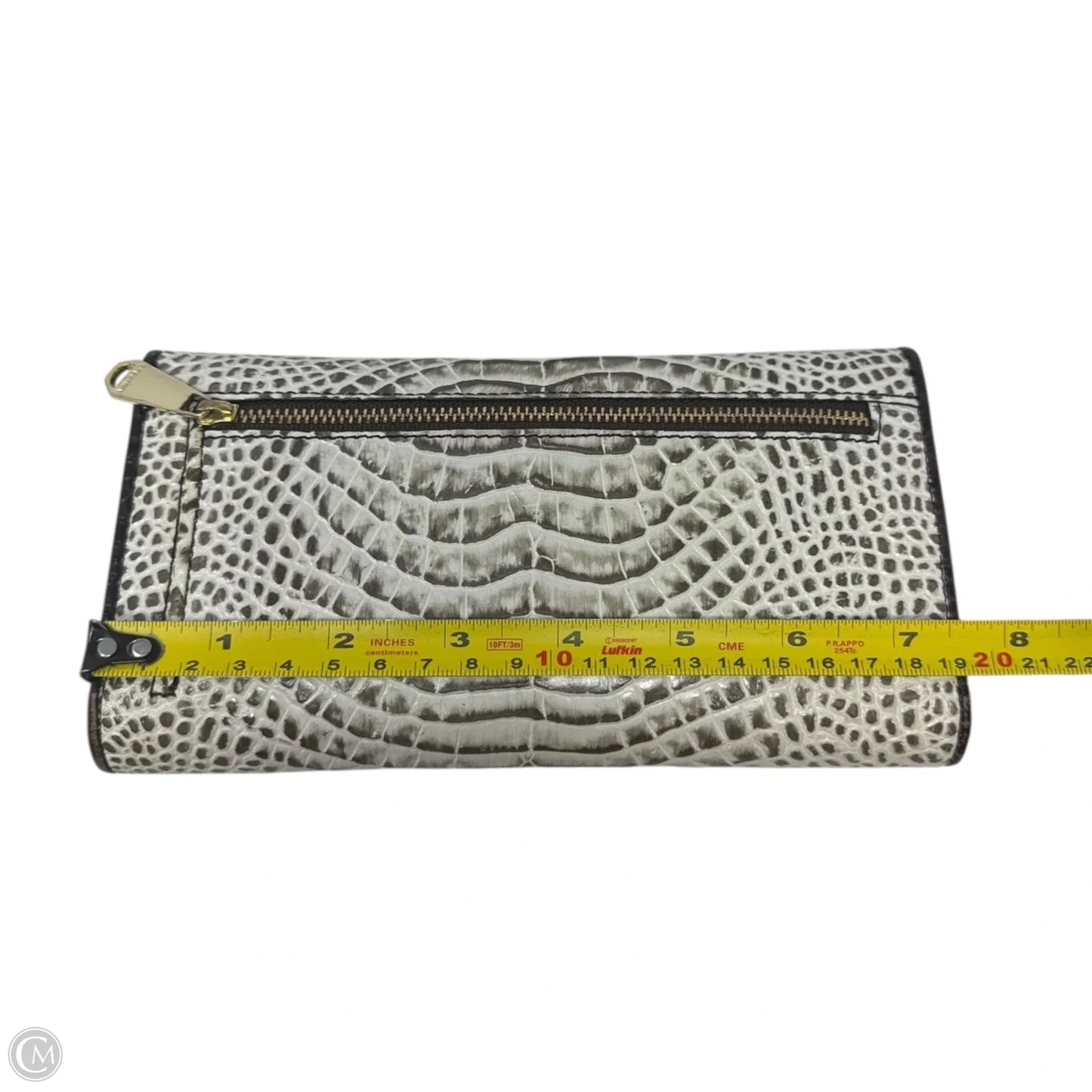 Soft Checkbook Wallet Crème Rhodes Designer By Brahmin, Size: Large