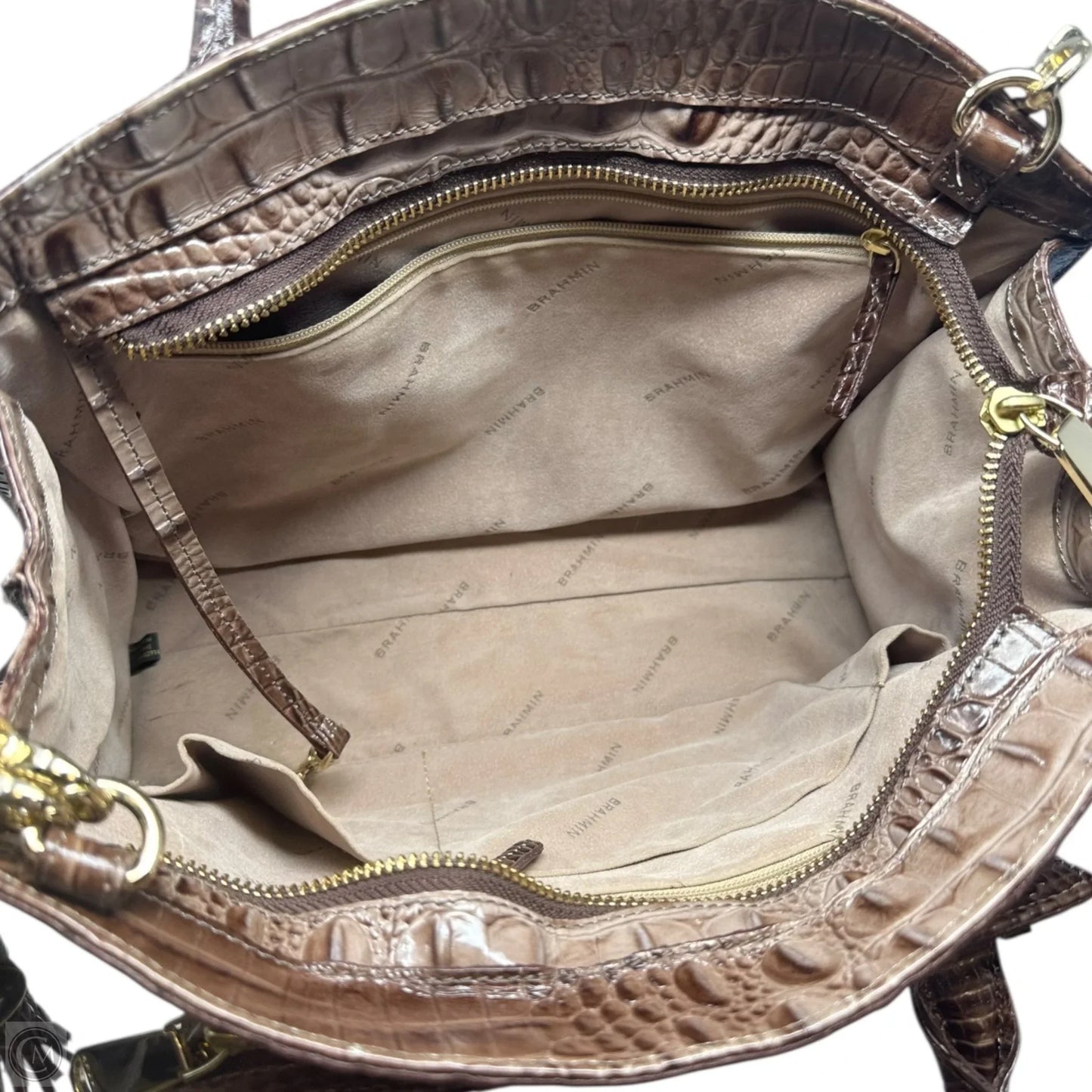 Greta Satchel Handbag Designer By Brahmin, Size: Medium