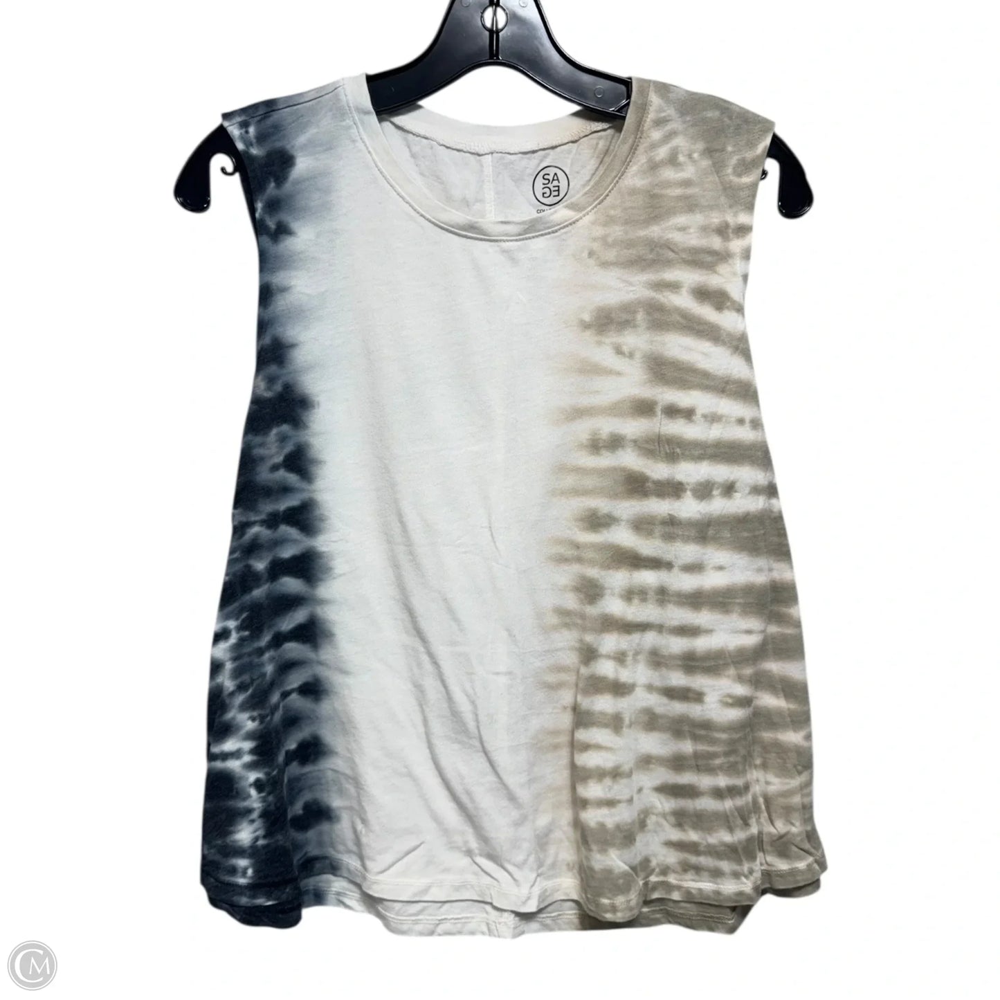 Top Sleeveless By Sage In Tie Dye Print, Size: Xl