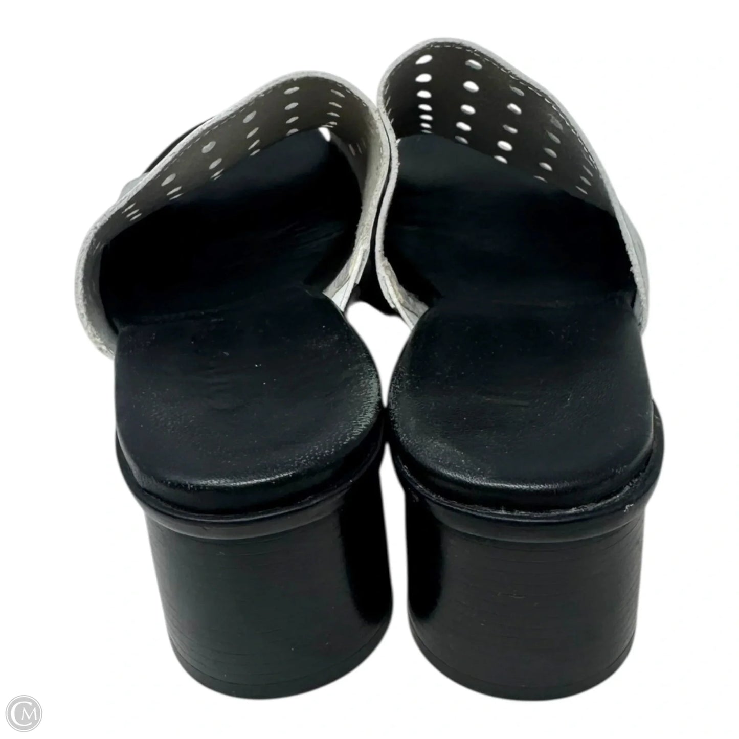 Jules Sandals Heels Block By Munro In White, Size: 9.5