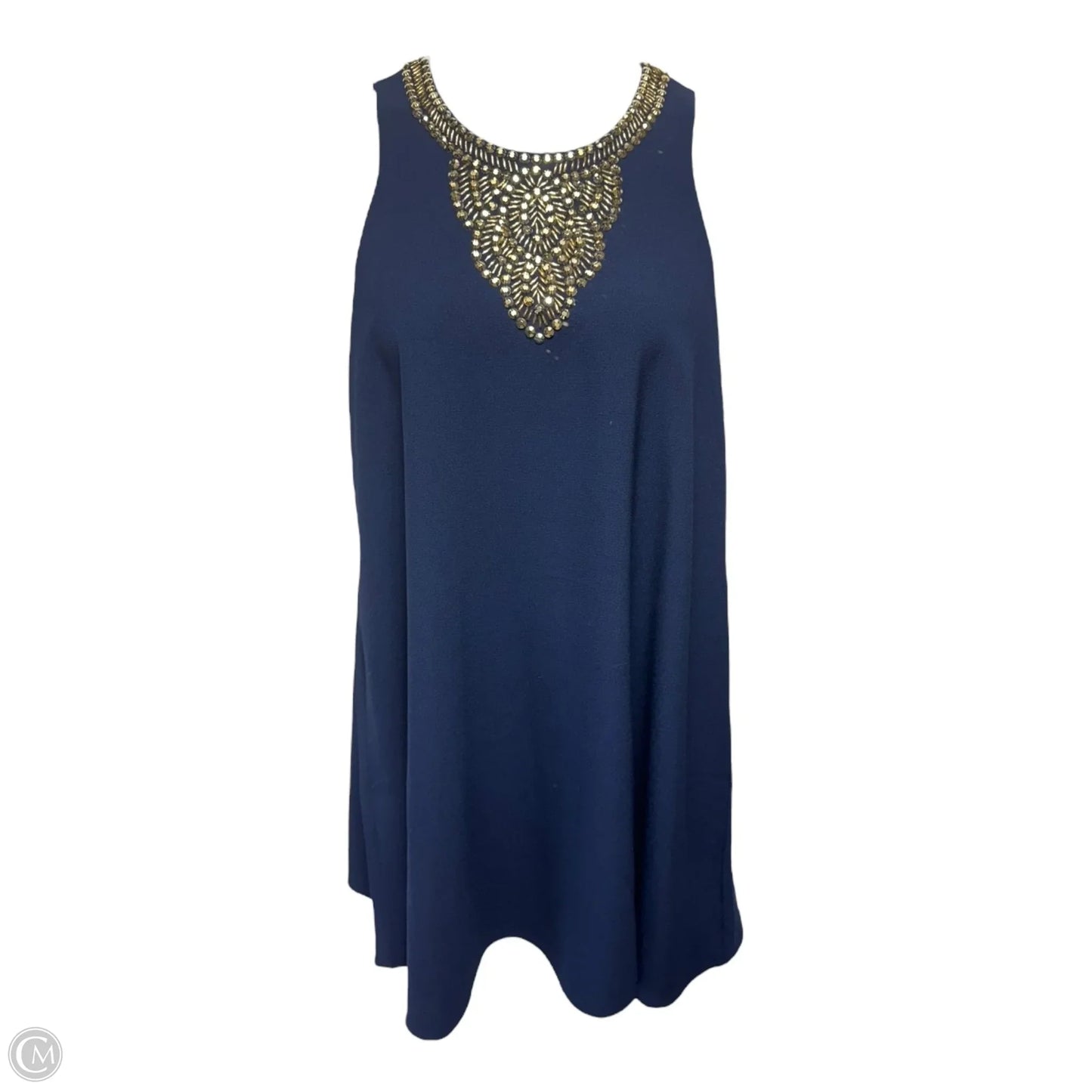 Mimi Trapeze Dress Designer By Lilly Pulitzer In Navy, Size: M