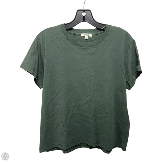 Distressed Top Short Sleeve By Leallo In Green, Size: S